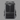 Gray and black backpack with a geometric pattern on a white background